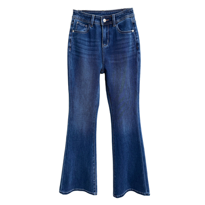 大厂出！修身微弹牛仔喇叭裤