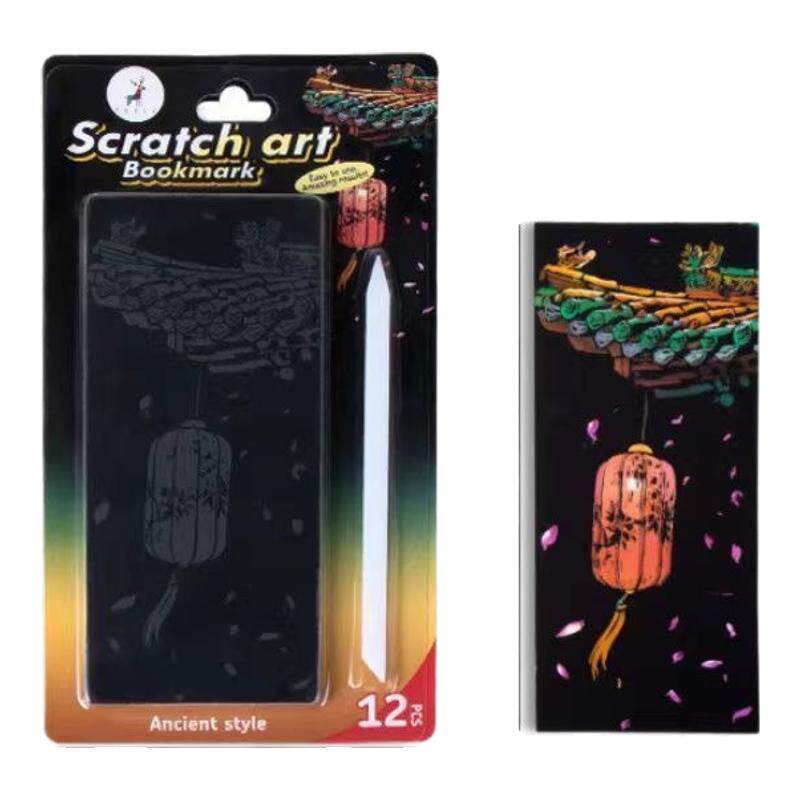 夜景刮刮画创意解压艺术刮画纸