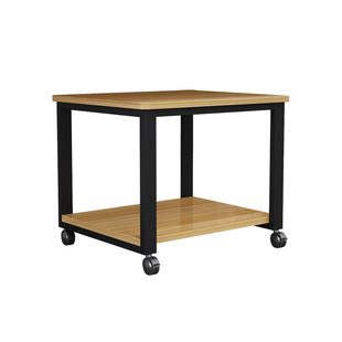 简约打印机置物架落地双层办公室桌下可移动带轮架子a3复印机底座