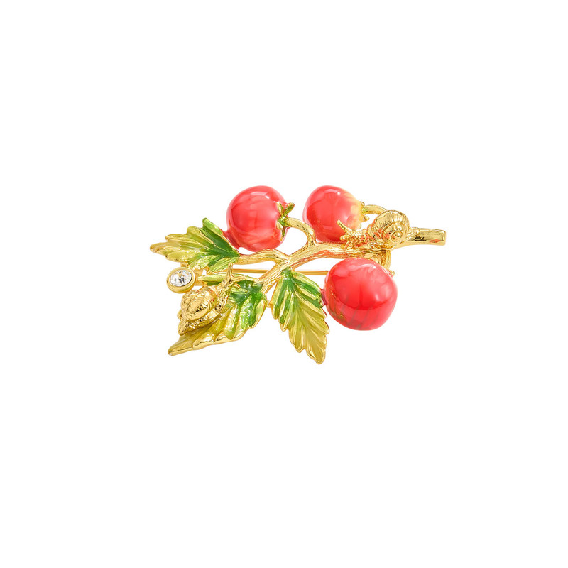 【南法庄园】红色番茄蜗牛胸针女