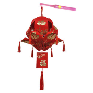 新年环保手工diy红包灯笼亲子创意卡通荷花灯利是封宫灯材料包