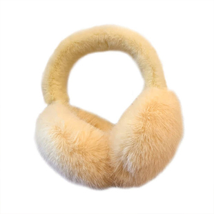 白色毛绒耳罩女冬季防寒保暖耳捂子学生骑行大号毛茸茸耳包耳套潮
