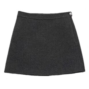 深灰色毛呢短裙大码a字裙半身裙女秋冬黑色包臀裙裤呢子百搭显瘦