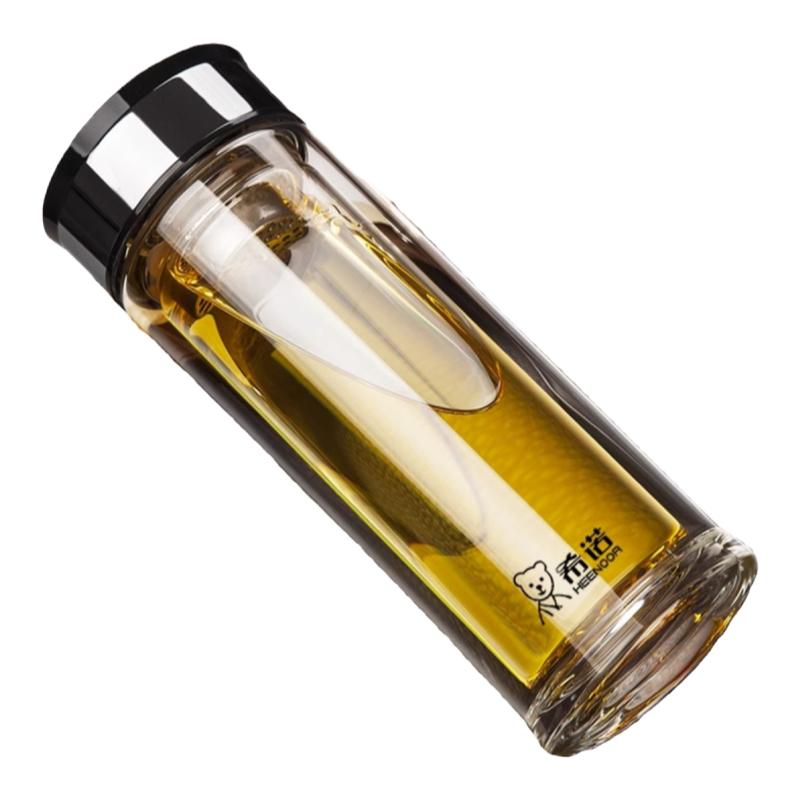 希诺双层玻璃杯高档车载水杯6900
