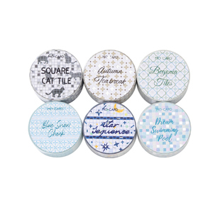 彩砖集烫银和纸胶带梦幻水彩泳池喵咪花砖拼贴手账diy背景装饰纸