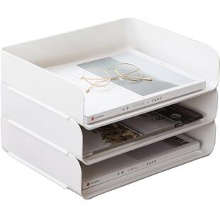 多层办公室桌面文件夹收纳盒学生放文具用品杂物a4纸票据本整理盒