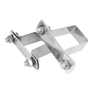 304不锈钢方卡方形卡方管卡扣骑马卡抱箍欧姆直角支架卡箍u型管卡