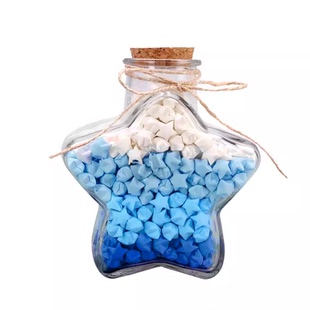 夜光星星折纸折星星专用纸星星折星星彩纸荧光星空纸手工折叠星星纸送许愿星五角星幸运星折纸小星星折纸条叠