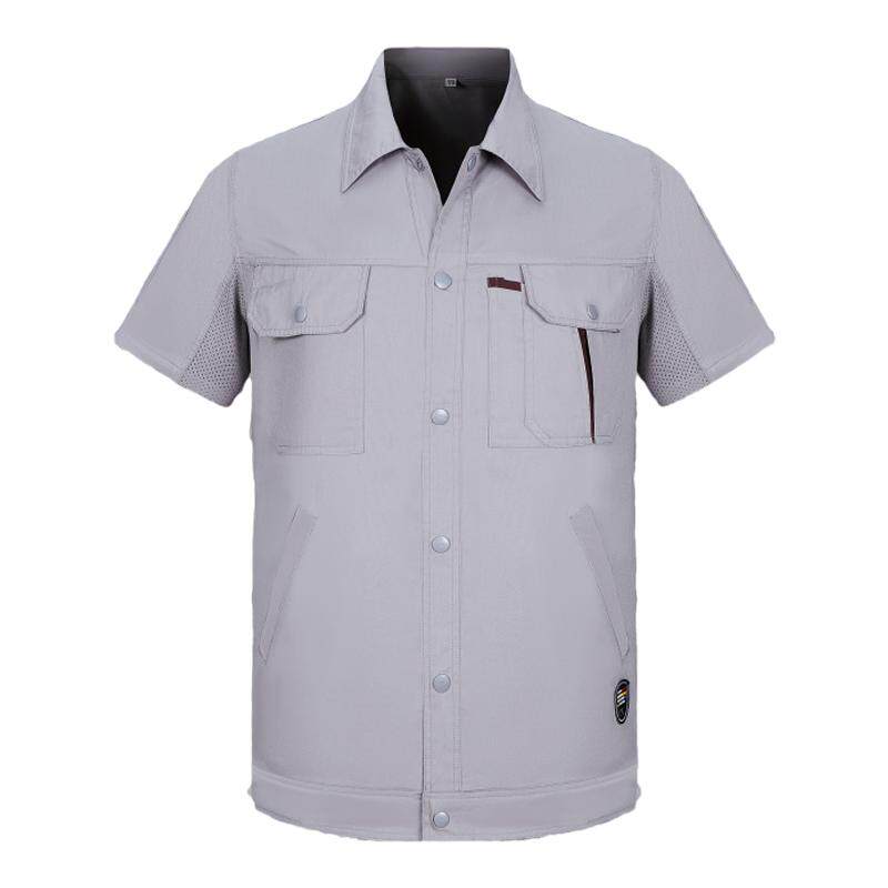 夏季纯棉工作服男套装汽修机修工厂建筑车间工装全棉劳保服定制