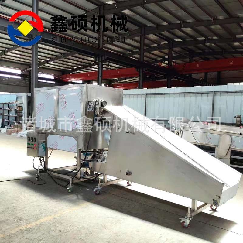 薯条上粉机 鸡腿鸡翅裹粉机 小酥肉上浆裹粉油炸全套加工设备厂家