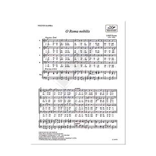 李斯特哦 不朽的罗马 混声合唱附伴奏 布达佩斯原版进口乐谱书 Liszt Ferenc O Roma nobilis Mixed Voices Z 14876