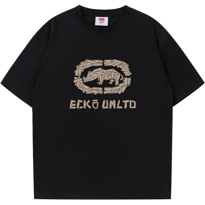 ecko红犀牛潮流印花圆领短袖t恤