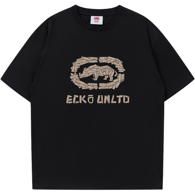 ecko红犀牛潮流印花圆领短袖t恤
