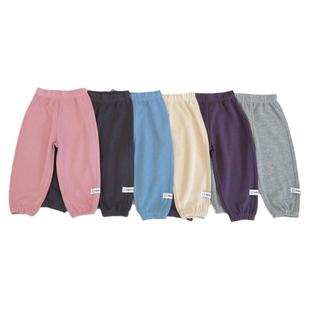 升升然童装秋季新款男童卫裤女宝宝长裤柔软百搭儿童束脚裤宽松