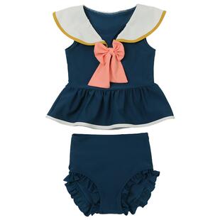 爱多尔2025夏季新款女童分体泳衣中大童宝宝公主款小裙儿童游泳衣