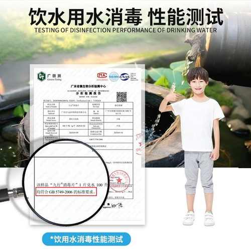 九行饮用水二次供水水塔水箱水井消毒杀菌除苔藓灭藻去青苔消毒片