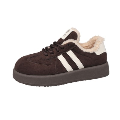 厚底德训鞋女加绒保暖大棉鞋