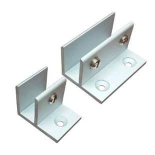 太空铝合金F型玻璃夹隔段层板固定夹子托支架玻璃配件免打孔卡子