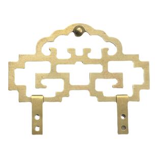 中式画钩画托装饰家具画匾配件中式仿古家具古典纯铜画框匾额挂钩