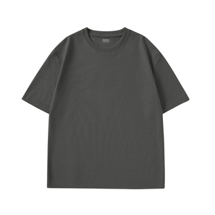 班尼路男士纯棉t恤男夏季基础款灰色短袖男体恤男款透气半袖上衣A