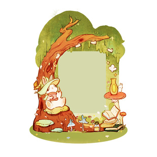 一年生球状叶2026新款月历原创小兔子亚克力相框日历摆台氛围台历