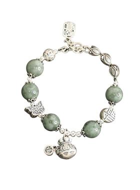 足银999翡翠A货福袋蝴蝶手链复古国风新中式时尚百搭文艺手环饰品