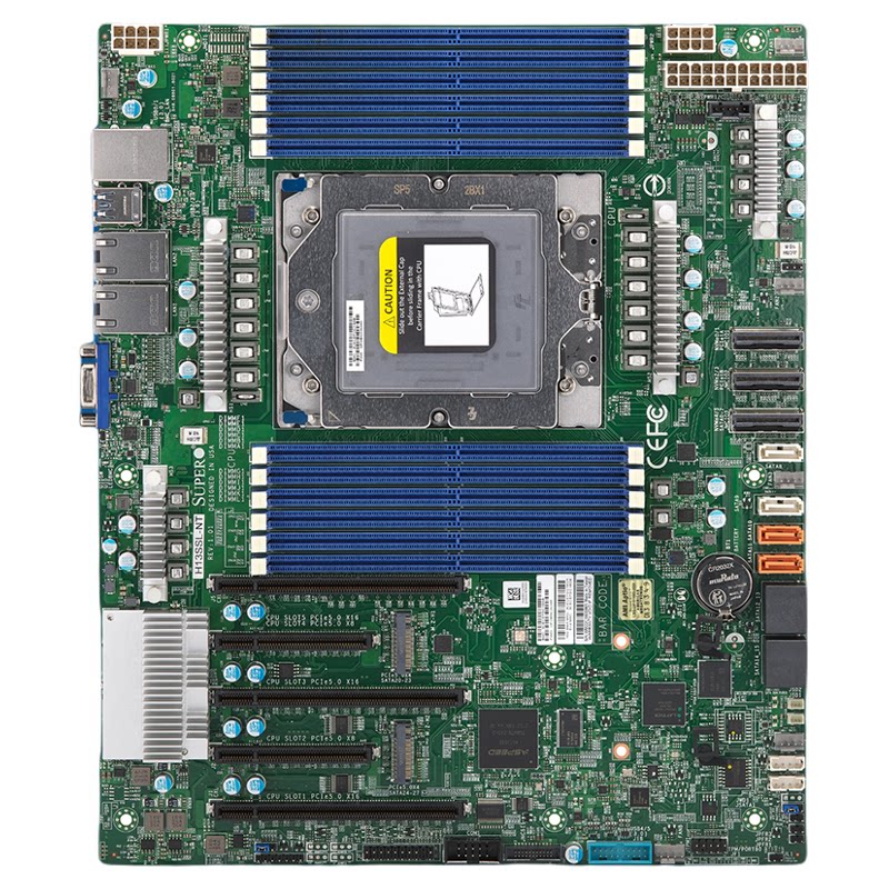 超微H13SSL-NT单路二手主板支持4/5代AMD EPYC9004/9005系列万兆