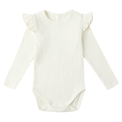 Ryleecru商场同款小飞袖婴儿宝宝连体衣新生儿包屁衣25秋新品