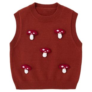 嘟嘟家儿童毛衣马甲宝宝上衣男童背心春秋马夹新款女童背心新年潮