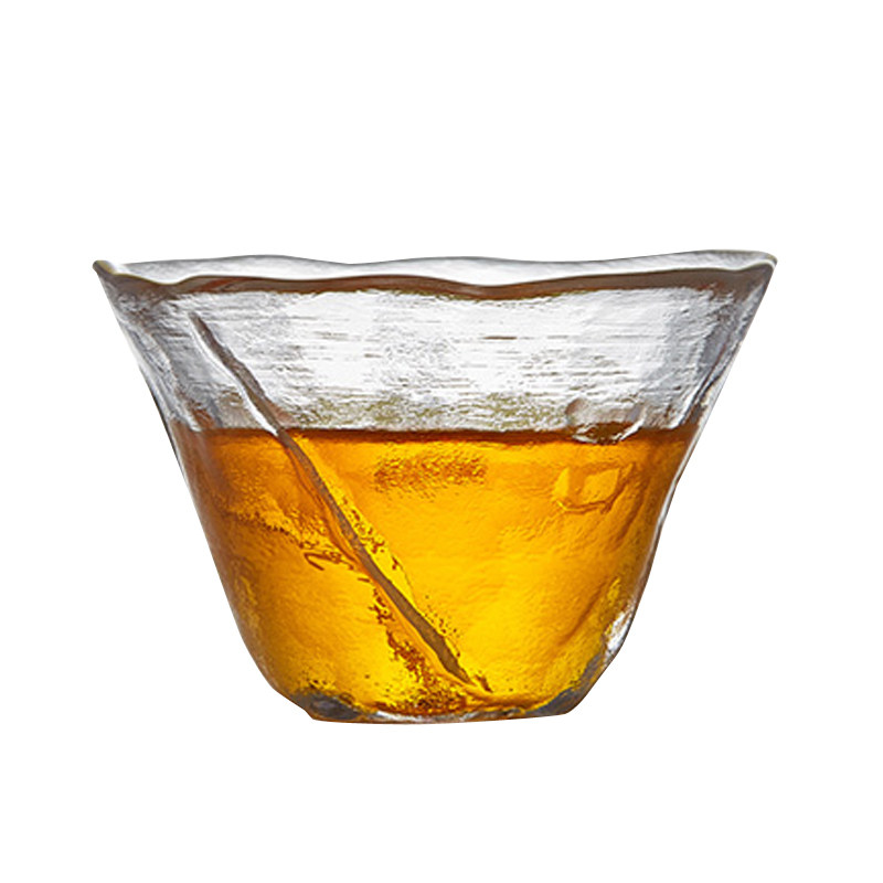 佐佐木八千代窑锤目纹水晶品茗杯