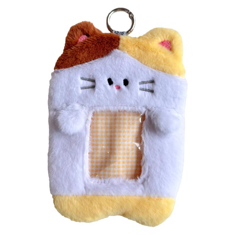原创猫咪3寸小卡毛绒卡套挂件正版可爱卡通喵星人学生卡公交卡包