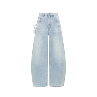 FRAILSTATE 25新款白熊玩偶压印Logo牛仔裤弯刀裤银泰百货 301260