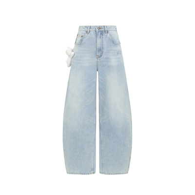 FRAILSTATE 25新款白熊玩偶压印Logo牛仔裤弯刀裤银泰百货 301260