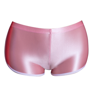 油亮光滑低腰内裤春夏韩版男款女款内外穿瑜伽裤热裤运动超短裤