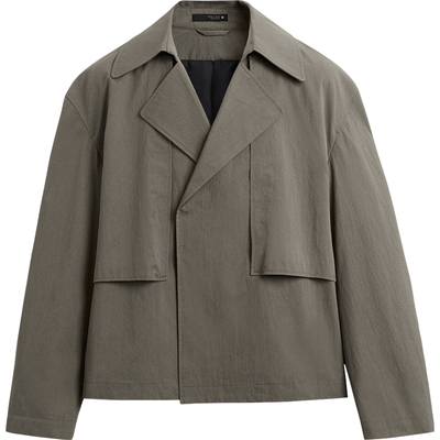 西班牙单！科技面料短款风衣