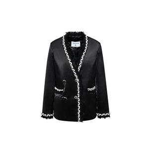 YES BY YESIR叶谦原创设计师冬新品鹅绒女款宽松暗夜香风羽绒服