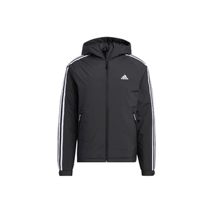 Adidas/阿迪达斯男子舒适百搭保暖连帽短款运动休闲羽绒服KC2478