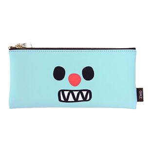 韩国GMZ可爱怪兽卡通ins风扁平皮革笔袋学生文具收纳包便携化妆包