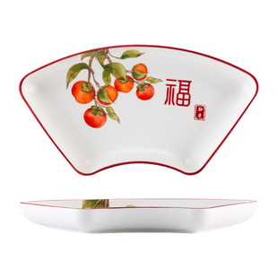 年夜饭圆形团圆拼盘餐具组合套装家用新款圆桌家庭聚会陶瓷盘子