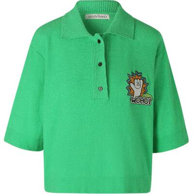 IIIVIVINIKOPOLO领俏皮针织短袖