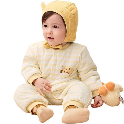 巴拉巴拉宝宝衣服婴儿连体衣加厚夹棉冬装新款童装新生儿保暖睡衣