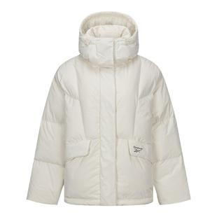 Reebok锐步官方26年新款女子时尚休闲连帽保暖宽松羽绒夹克外套