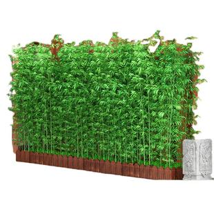 仿真竹子室外装饰造景围栏仿生绿植庭院隔断摆件酒店室内加密屏风