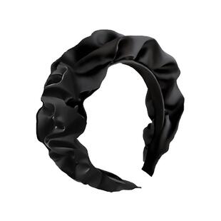黑色褶皱高颅顶发箍女款高级感压发头箍2026年新款洗脸发卡捆头饰