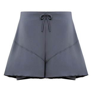 大码运动短裤女跑步健身瑜伽三分裤假两件胖mm速干裤裙球裤200斤