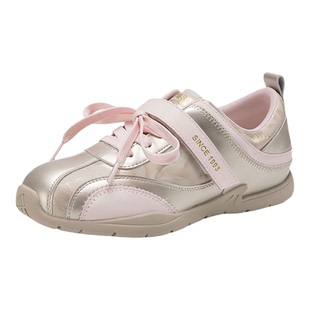 星期六真皮复古芭蕾风厚底德训鞋女鞋2026春季新款百搭运动休闲鞋