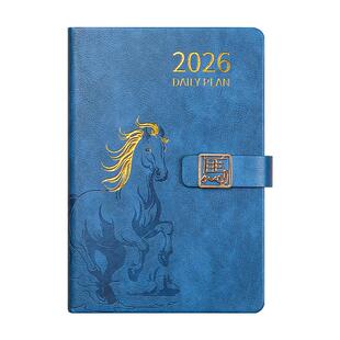 2026日程本马年日计划本商务磁扣笔记本a5日历记事本礼盒装可印定制LOGO高档工作会议记录本时间管理效率手册