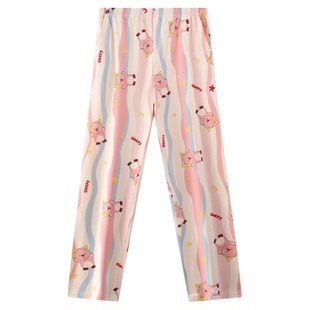 秋冬季加绒长裤卡通休闲遛弯裤少女可外穿家居裤软糯双面德绒睡裤