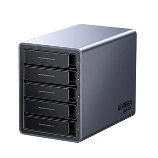 绿联硬盘阵列柜机械外接盒3.5寸SATA磁盘多双盘位RAID移动存储器