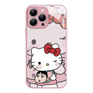 小新背包适用iphone17promax苹果16小米15华为mate70新款pura80荣耀400一加13T玻璃vivoS30红米k90情侣手机壳